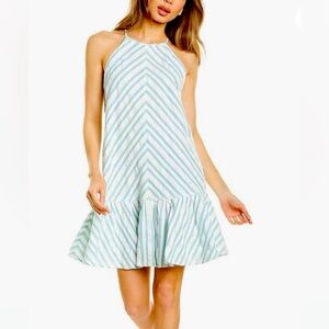 Rebecca Taylor striped mini tent dress